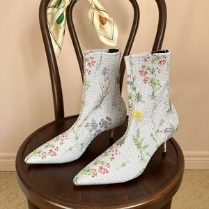 Altuzarra Floral Kitten Heel Sock Boot | US 9 | NWOT